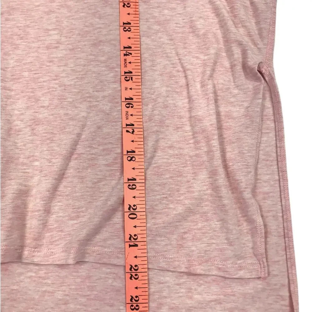LULULEMON My Mantra V-Neck Hi Low Top Tunic Sz 12/14 Pink Athletic Everyday